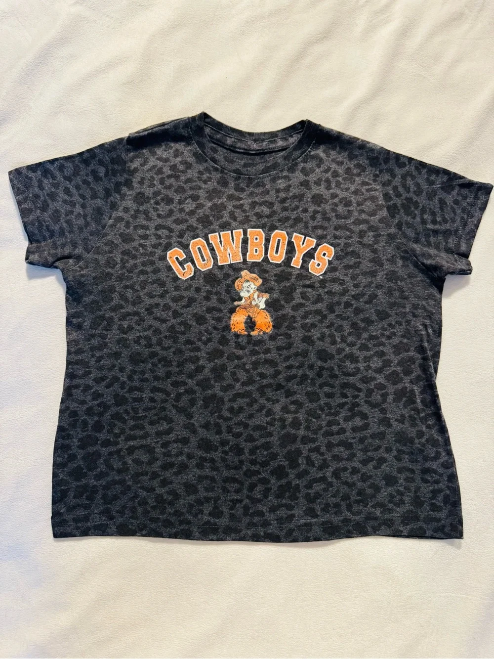 Girls Black Leopard-Print 